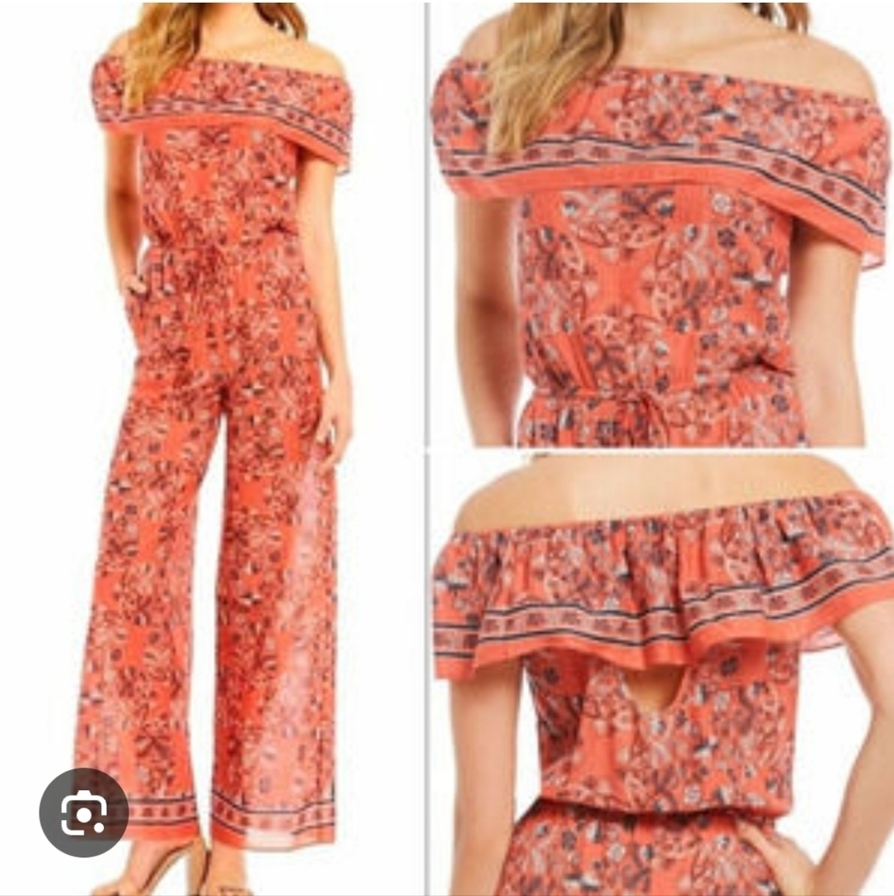 NWT CHELSEA & VIOLET Boho Fun One Piece Off Shoulder Romper